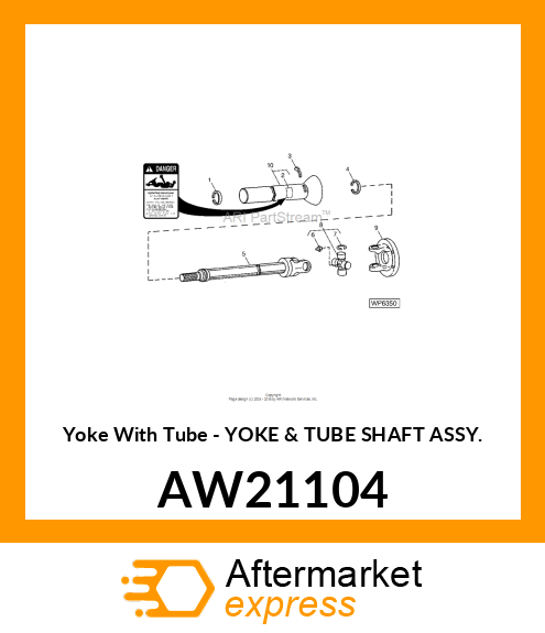 Yoke With Tube - YOKE & TUBE SHAFT ASSY. AW21104