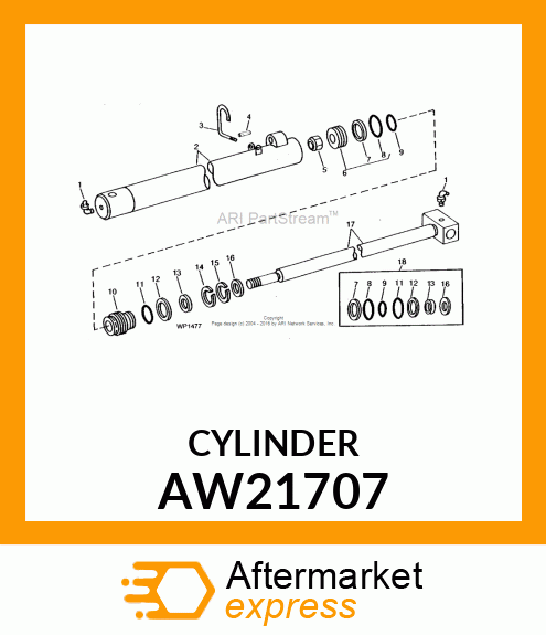 Hydraulic Cylinder - HYD CYLINDER (LIFT) AW21707