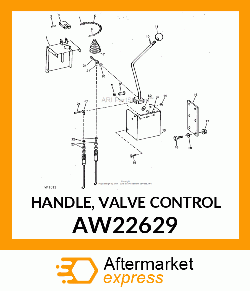 HANDLE, VALVE CONTROL AW22629