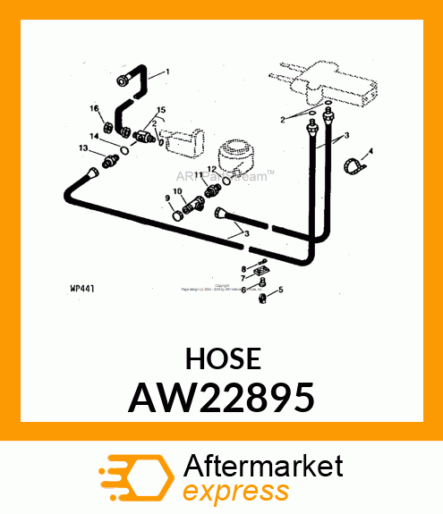 Hydraulic Hose - HOSE, HYDRAULIC AW22895