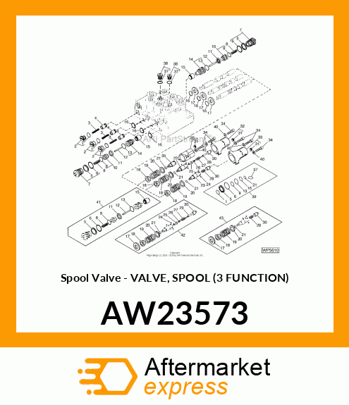 Spool Valve - VALVE, SPOOL (3 FUNCTION) AW23573