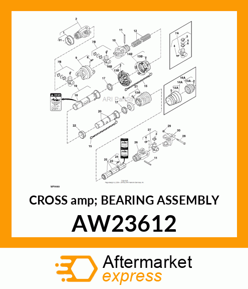CROSS amp; BEARING ASSEMBLY AW23612