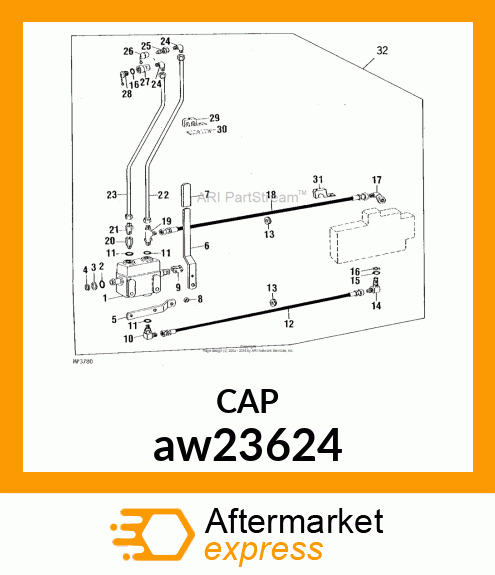 CAP, CAP, 1/2" DUST (BLACK) aw23624