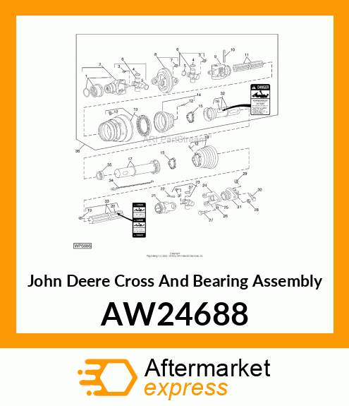 CROSS AND BEARING ASSEMBLY, CROSS B AW24688