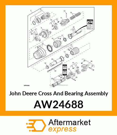 CROSS AND BEARING ASSEMBLY, CROSS B AW24688