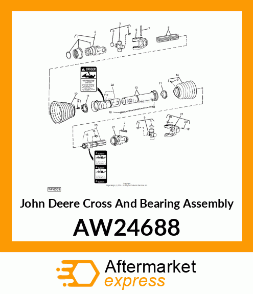 CROSS AND BEARING ASSEMBLY, CROSS B AW24688