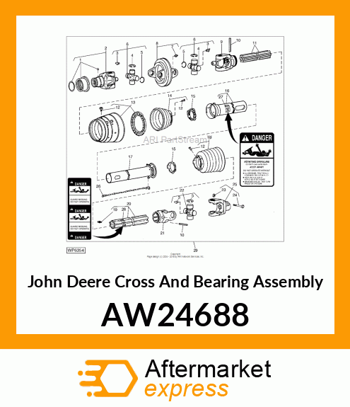 CROSS AND BEARING ASSEMBLY, CROSS B AW24688