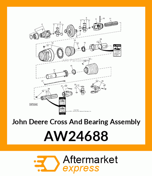 CROSS AND BEARING ASSEMBLY, CROSS B AW24688