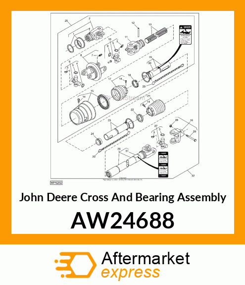 CROSS AND BEARING ASSEMBLY, CROSS B AW24688