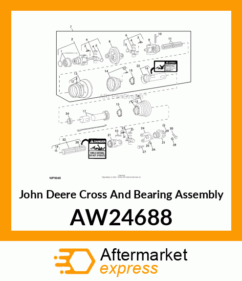 CROSS AND BEARING ASSEMBLY, CROSS B AW24688