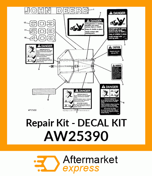 Repair Kit - DECAL KIT AW25390