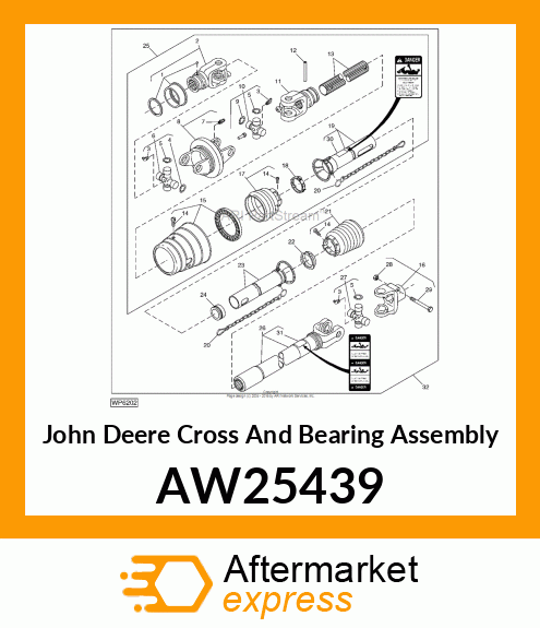CROSS AND BEARING ASSEMBLY, BOOM, F AW25439