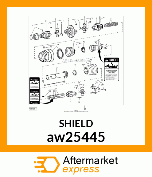 SHIELD, POWERSHAFT aw25445