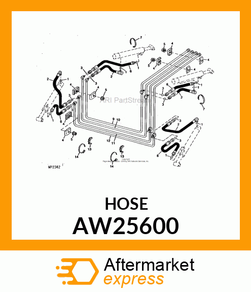 HOSE, HYDRAULIC (9.52 X 375 MM) AW25600