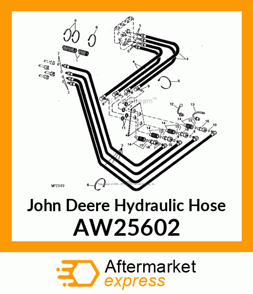 HOSE, HYDRAULIC (9.52 X 2100 MM) AW25602