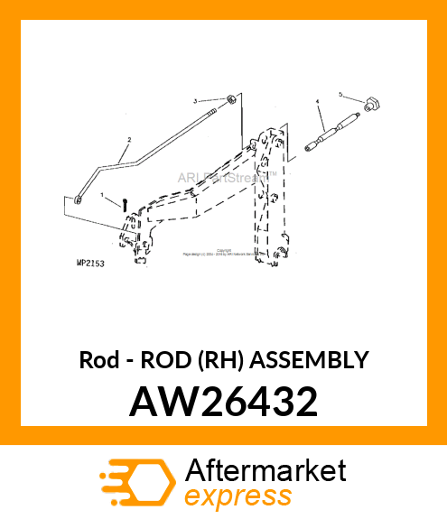 Rod - ROD (RH) ASSEMBLY AW26432