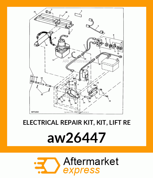 ELECTRICAL REPAIR KIT, KIT, LIFT RE aw26447