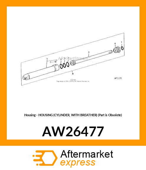 Housing - HOUSING (CYLINDER, WITH BREATHER) (Part is Obsolete) AW26477