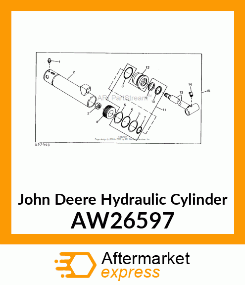 CYLINDER, HYD. BUCKET (50.8 BORE) AW26597