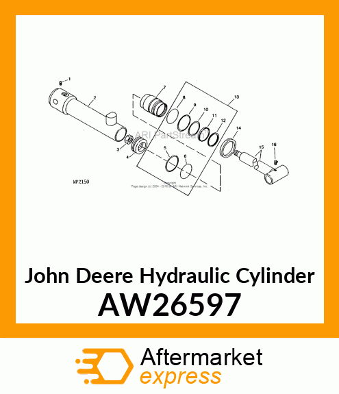 CYLINDER, HYD. BUCKET (50.8 BORE) AW26597