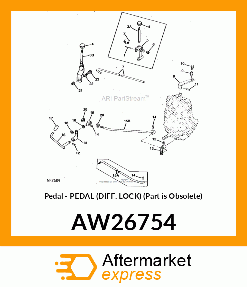 Pedal - PEDAL (DIFF. LOCK) (Part is Obsolete) AW26754