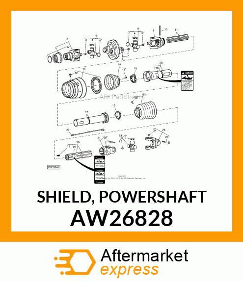 SHIELD, POWERSHAFT AW26828