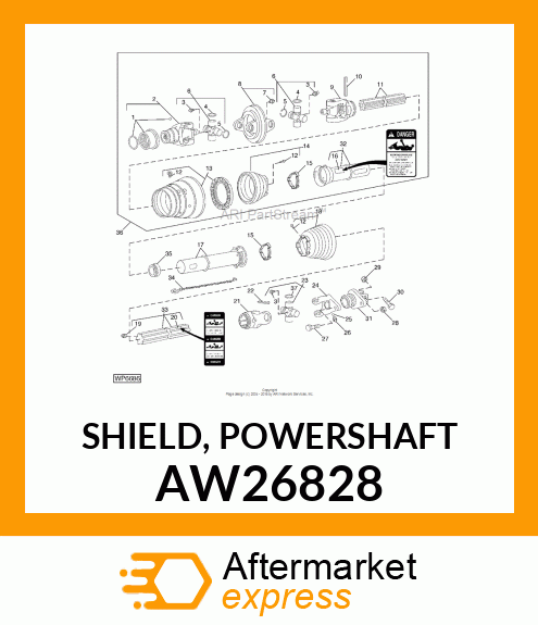 SHIELD, POWERSHAFT AW26828