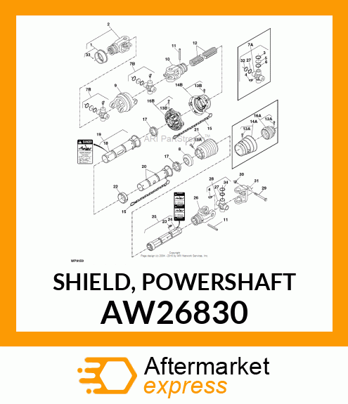 SHIELD, POWERSHAFT AW26830