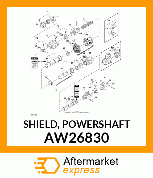 SHIELD, POWERSHAFT AW26830