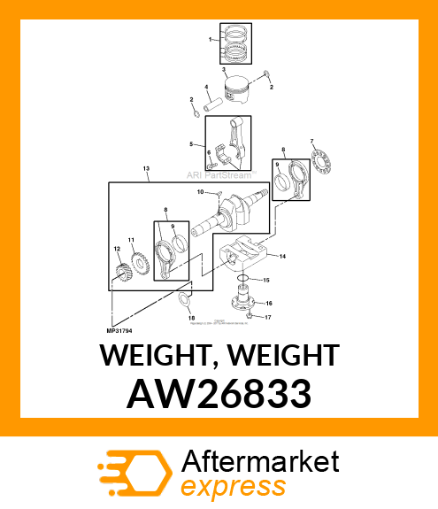 WEIGHT, WEIGHT AW26833