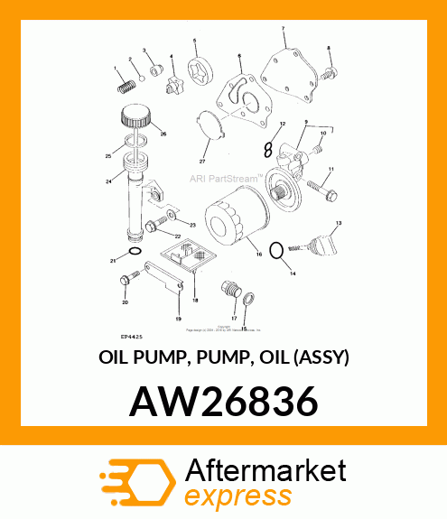 OIL PUMP, PUMP, OIL (ASSY) AW26836