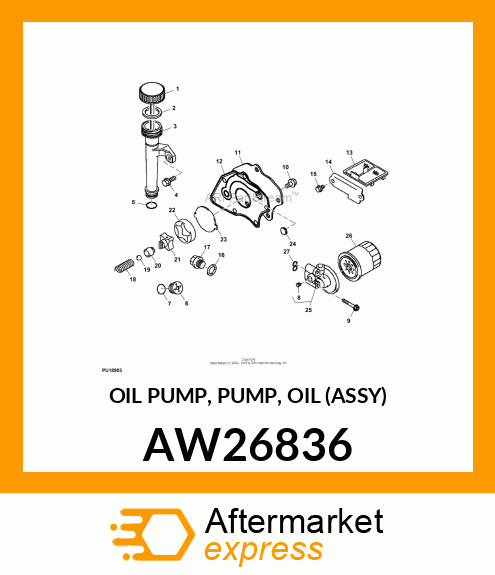 OIL PUMP, PUMP, OIL (ASSY) AW26836