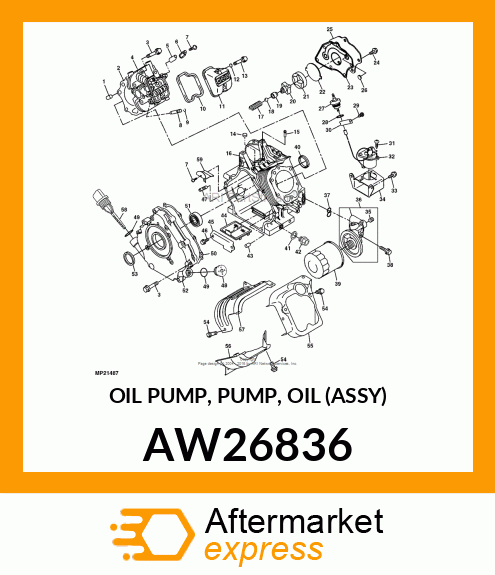 OIL PUMP, PUMP, OIL (ASSY) AW26836