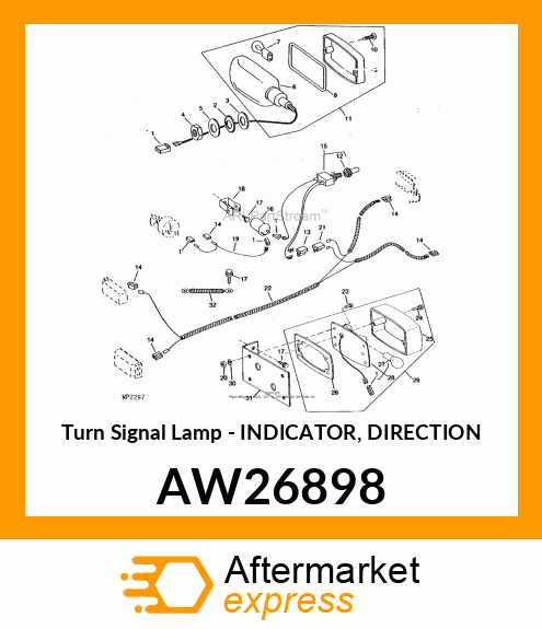 Turn Signal Lamp - INDICATOR, DIRECTION AW26898