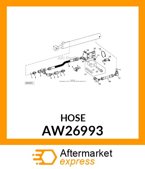 HOSE, HYDRAULIC (9.52 X 450 MM) AW26993