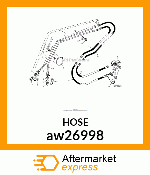 HOSE, HYDRAULIC (9.52 X 2100 MM) aw26998