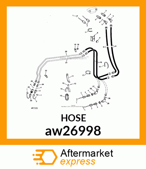 HOSE, HYDRAULIC (9.52 X 2100 MM) aw26998