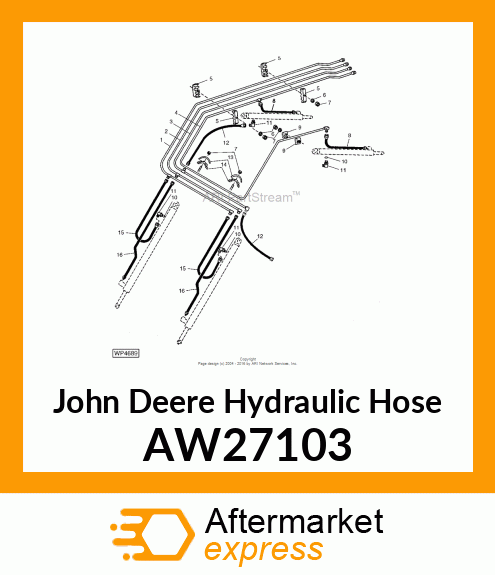 HOSE, HYDRAULIC (9.52 X 375 MM) AW27103