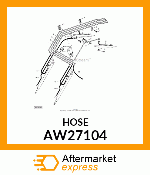 HOSE, HYDRAULIC (9.52 X 450 MM) AW27104