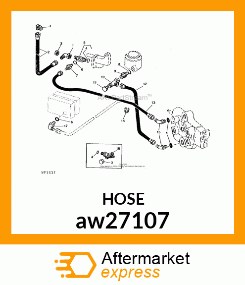 HOSE, HYDRAULIC (9.52 X 750 MM) aw27107