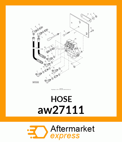 HOSE, HYDRAULIC (9.52 X 1350 MM) aw27111