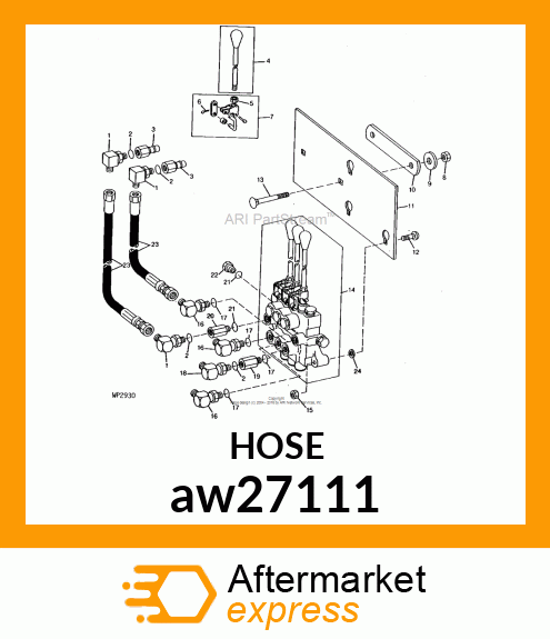 HOSE, HYDRAULIC (9.52 X 1350 MM) aw27111