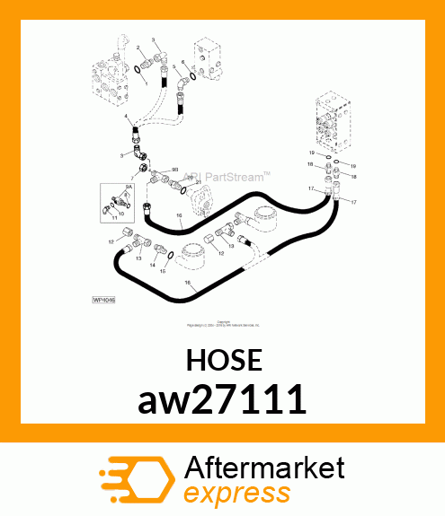 HOSE, HYDRAULIC (9.52 X 1350 MM) aw27111