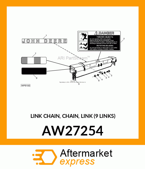 LINK CHAIN, CHAIN, LINK (9 LINKS) AW27254