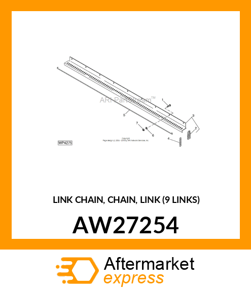 LINK CHAIN, CHAIN, LINK (9 LINKS) AW27254