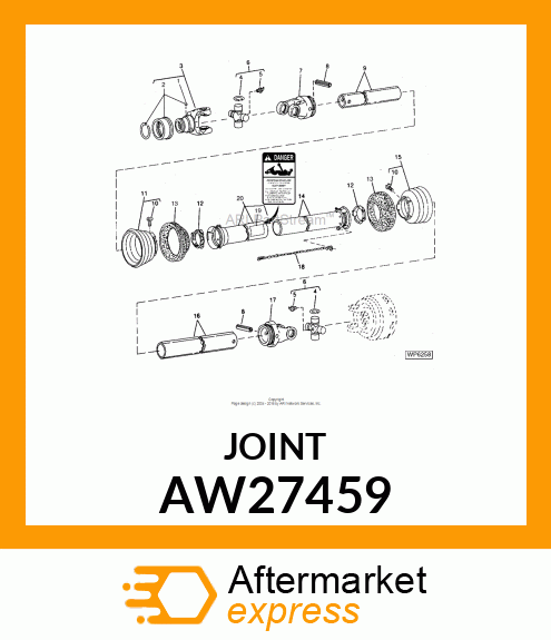 UNIVERSAL JOINT YOKE, YOKE ASSY. 1 AW27459