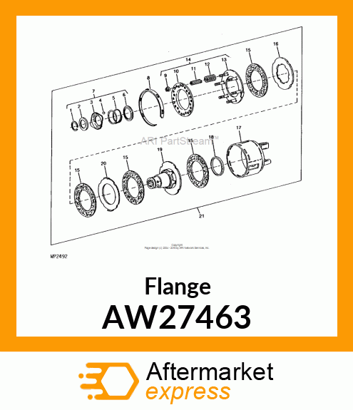 HUB, FLANGE (K96/4) 1 AW27463