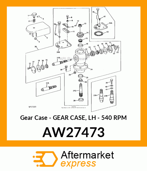 Gear Case - GEAR CASE, LH - 540 RPM AW27473