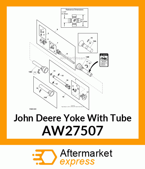 YOKE W/TUBE AW27507