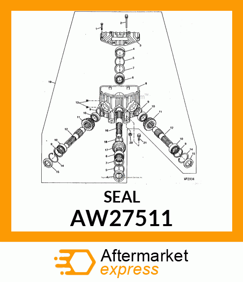 SEAL, OIL 35 X 80 X 10 AW27511